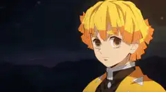 Kyojuro Rengoku smiling and turning