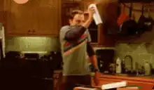 Sheldon sprays whipped cream