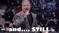 Bruce Buffer yelling and still