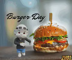 Burger Day dancing character