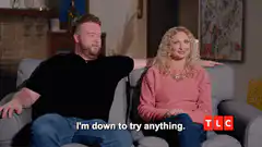 Couple on couch says they are down to try anything