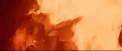 Luke Skywalker watching his home burn