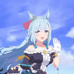 Anime horse girl waving