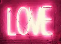 pink neon love sign