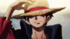 Luffy tips his straw hat