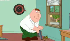 Peter Griffin trying to swat a fly