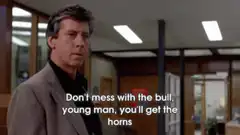 Don't mess with the bull young man