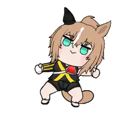 Chibi horse girl dancing