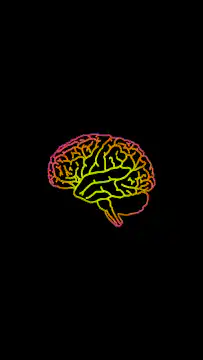 Colorful brain morphing animation