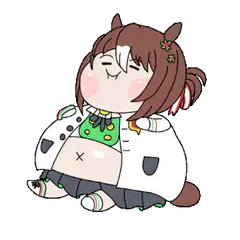 chibi horse girl sleeping
