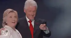 Bill Clinton and Hillary Clinton dancing