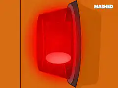 Red flashing alarm light