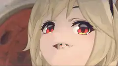 Anime girl with infinite recursion in mouth