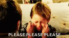 Crying boy begging please please please