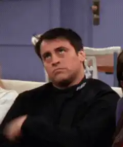 Joey pointing at himself