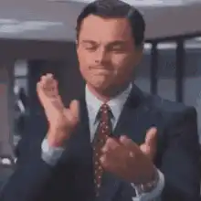 Leonardo DiCaprio clapping sarcastically