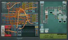 Factorio train schedule and map
