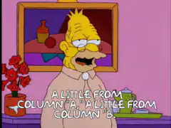 Homer Simpson shrugs with text
