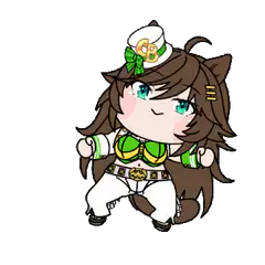 Chibi horse girl dancing