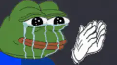 Crying Pepe Clapping Hands