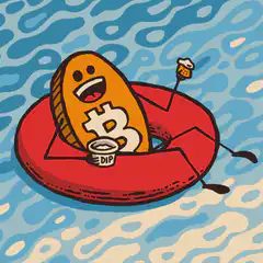 Bitcoin relaxing in a pool