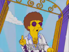 Simpsons Disco Stu and Fat Tony dancing