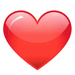 Glossy Red Heart Emoji