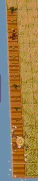 Sunflower shooting zombies in Plants vs Zombies