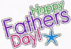 Happy Fathers Day glitter text