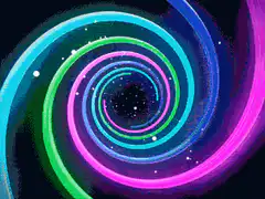 Neon spiral galaxy animation