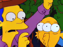Milhouse and Martin with three eyes