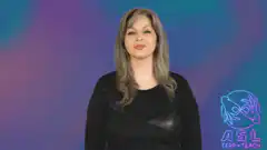 Woman signing the letter 'I' in ASL
