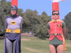 Batman and Robin standing still
