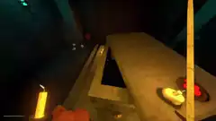First-person dungeon crawler with torch and arrow