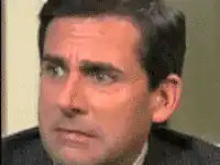 Michael Scott disgusted face