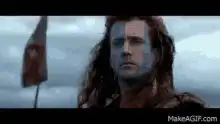 William Wallace face paint close-up