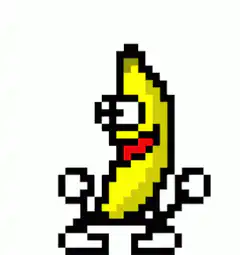 Pixel Art Banana Dancing