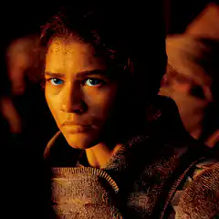 Rey intense stare from Star Wars