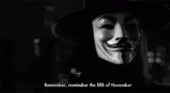 Guy Fawkes mask Remember the fifth of November