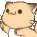 kawaii cat waving