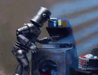 Robot doing laundry