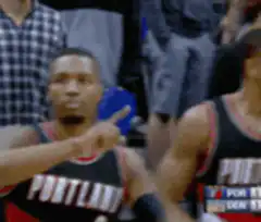 Damian Lillard doing the watch the clock gesture