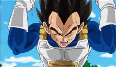 Vegeta transforms to Super Saiyan