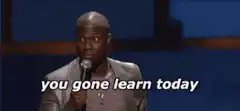 Kevin Hart you gone learn today