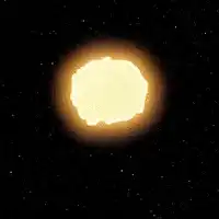 Sun exploding in space