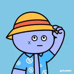 Blue character tips hat with GM