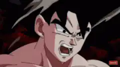 Goku transforms into Super Saiyan Blue