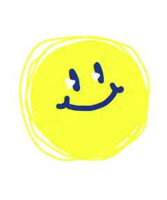 Yellow smiley face drawing