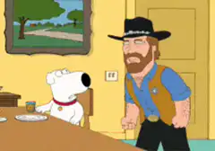 Brian Griffin gets slapped by a sheriff