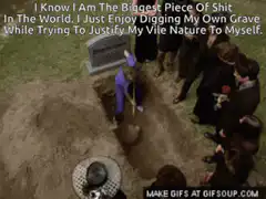 Girl Digging Her Own Grave